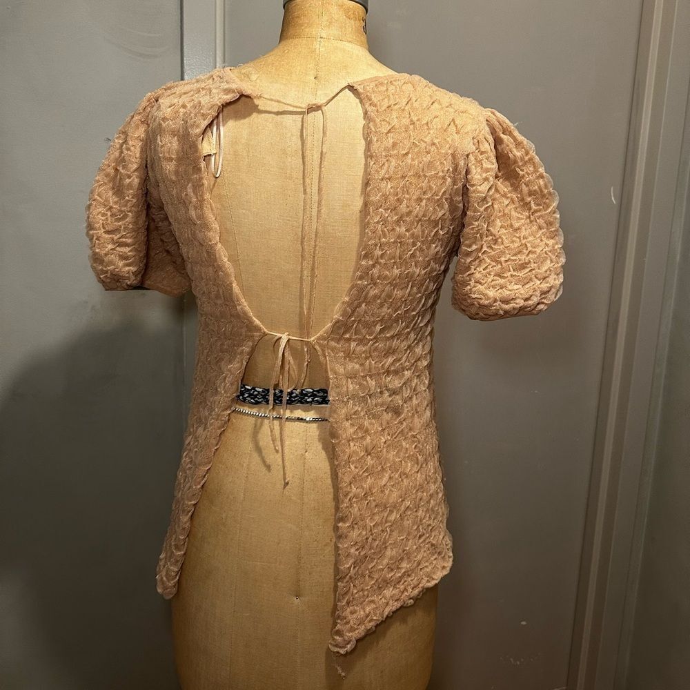 Zara Ruffled Puff Sleeve Blouse - Picture 3 of 6